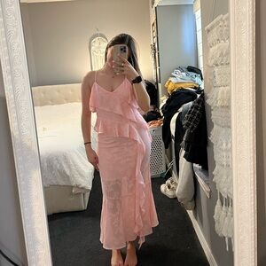 Target Pink Peplum Maxi Gown for Prom